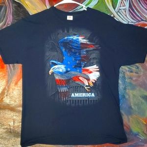America graphic mens tee